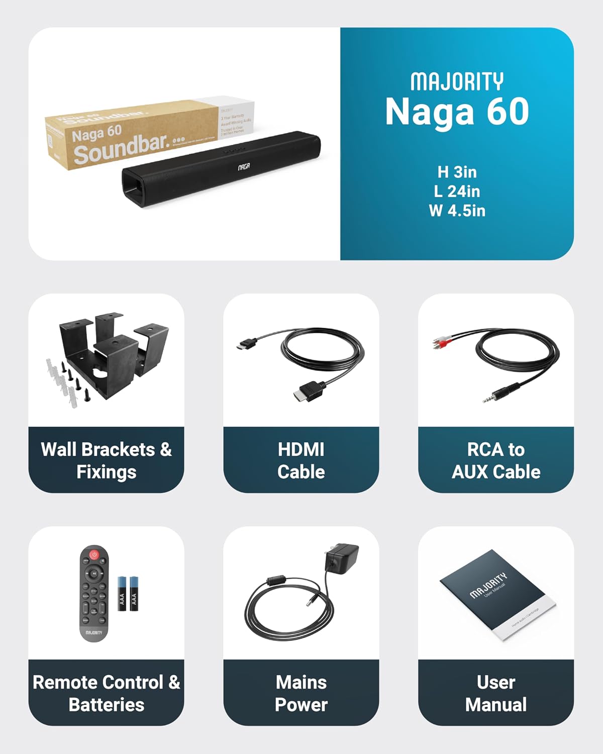 Majority Naga 60 Soundbar